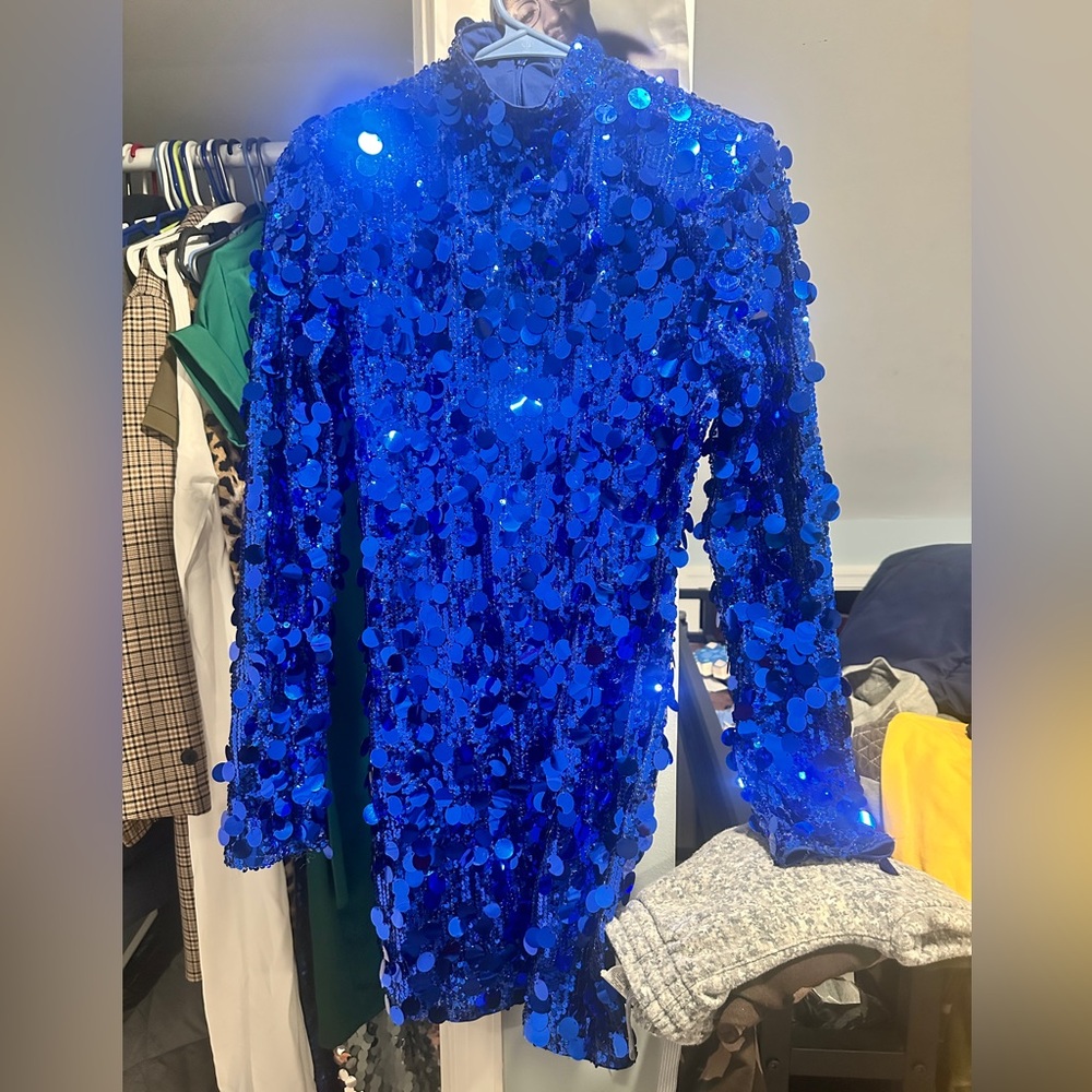 Royal blue Sequined Dress